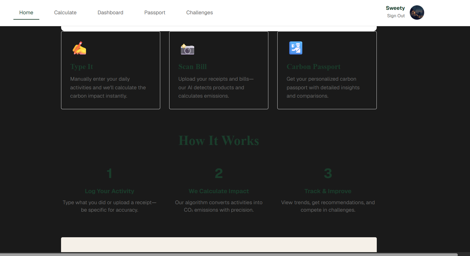 CarbonIQ — Carbon Footprint Tracker screenshot 2